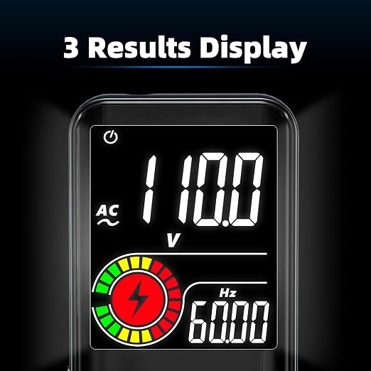 BSIDE Smart Digital Multimeter 9999 Counts Pocket Voltmeter, Rechargeable with 3 Results Display, Capacitance Diode Duty Cycle Resistance Hz V-Alert Voltage Tester