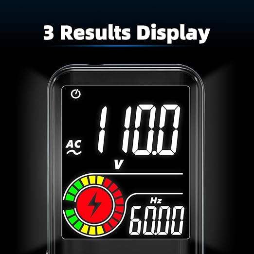 BSIDE Digital Multimeter Color LCD 9999 Counts Auto-Ranging Voltmeter Capacitance Resistance Continuity Frequency Diode Duty Cycle Live Check Voltage Tester with Flashlight