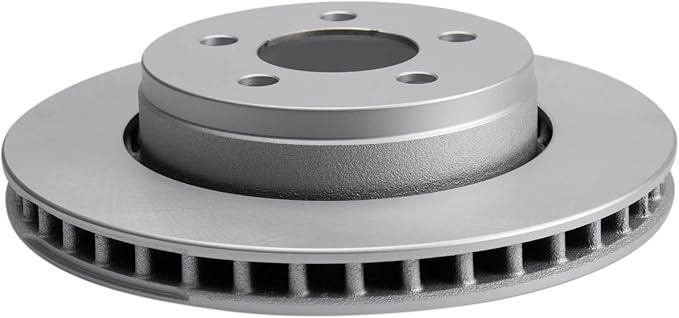 TRQ Front Brake Rotor Set G Coated Vented Compatible with 2007-2011 Dodge Nitro 2008-2012 Jeep Liberty