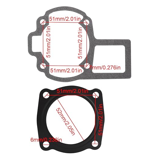 FLYPIG 11210-40B01 82cc Engine Piston Cylinder Gasket Head Kit | For Suzuki Quadsport LT80 1987-2006, For Kawasaki KFX80 2003-2006, 11111-40B00