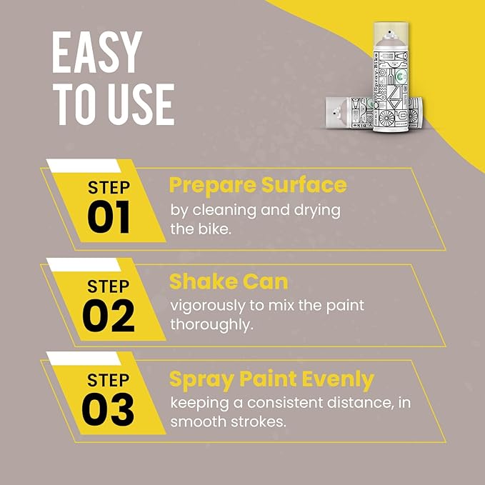 Spray.Bike Spray Paint | Designed Mainly for Bicycles | Multi-Use Acrylic Spray Paint for Metal, Plastic | High Coverage Bike Paint, 400ml, Clay Hill