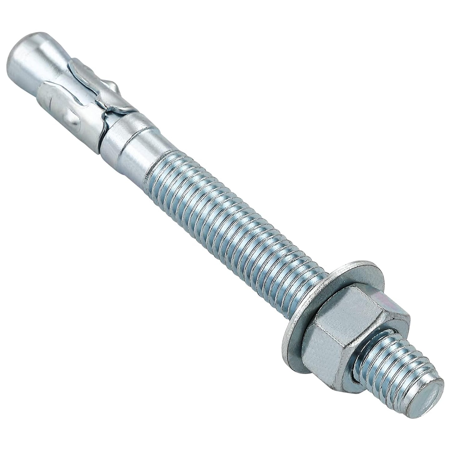 3/4x8 10Pcs Inch Standard Fasteners for Heavy-Duty Zinc Wedge Anchors for Cement and Concrete