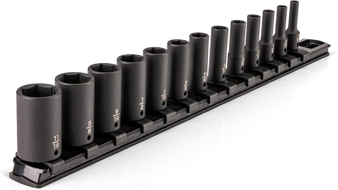 TEKTON 1/4 Inch Drive Impact Socket Set, 13-Piece | SID90109