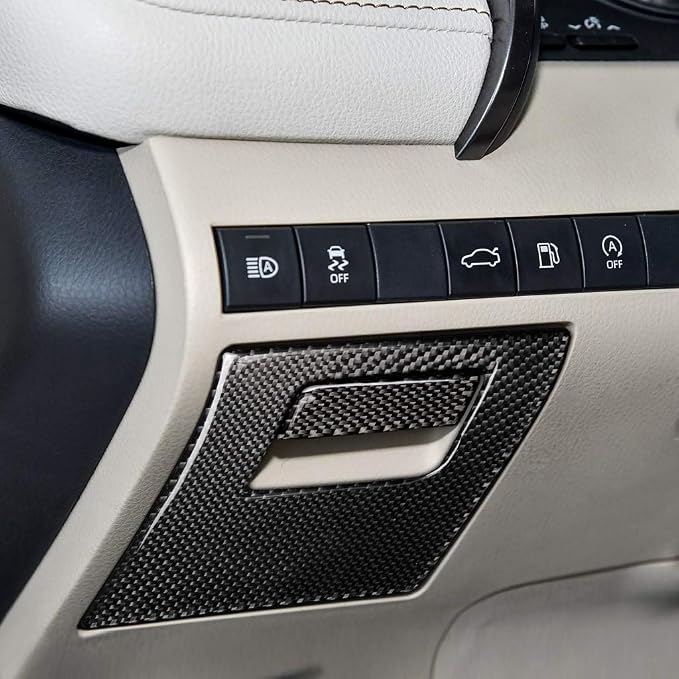 NVCNX Real Premium Carbon Fiber for Toyota Camry Accessories 2018-2024 2019 2020 2021 2022 2023 SE/LE/XSE/XLE/SE Nightshade/L/TRD Gas Hybrid Dash Fuse Box Coin Holder Cover Interior Trim Sticker 2PCs