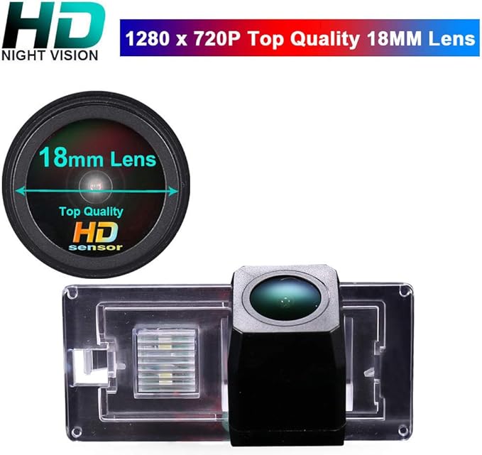 HD IP68 170° Night Vision Reversing Plate Light License Rear View Backup Camera Compatible with BMW E53 X5 E46 R50 R52 R53 W10 W11 E88 F22 F23 F45 F46 E90 E91 E92 E93 F80 F81 F30 F31 F34 F82 E39(7020)