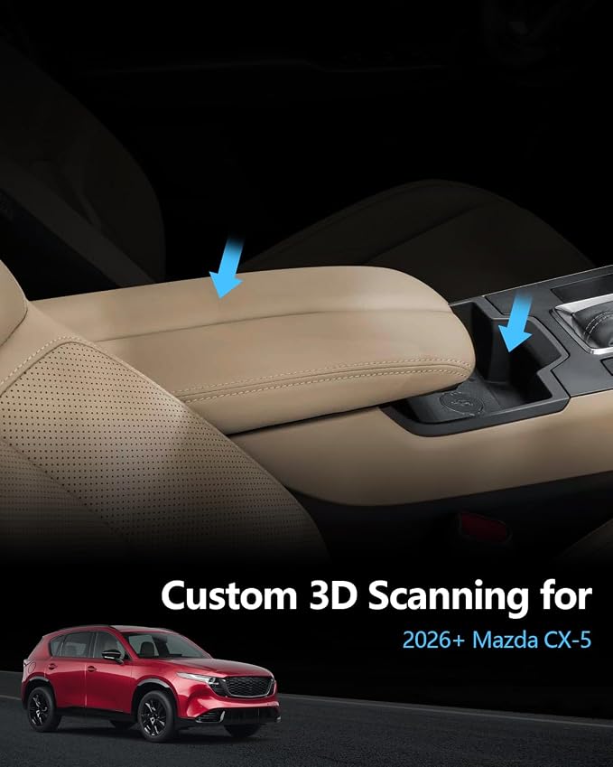SKTU 2Pack for 2026 Mazda CX-5 Center Console Organizer for 2026+ Mazda CX-5 Center Console Tray & Wireless Charging Hidden Storage Box Mazda CX5 2026 Accessories Hidden Storage Box-Durable
