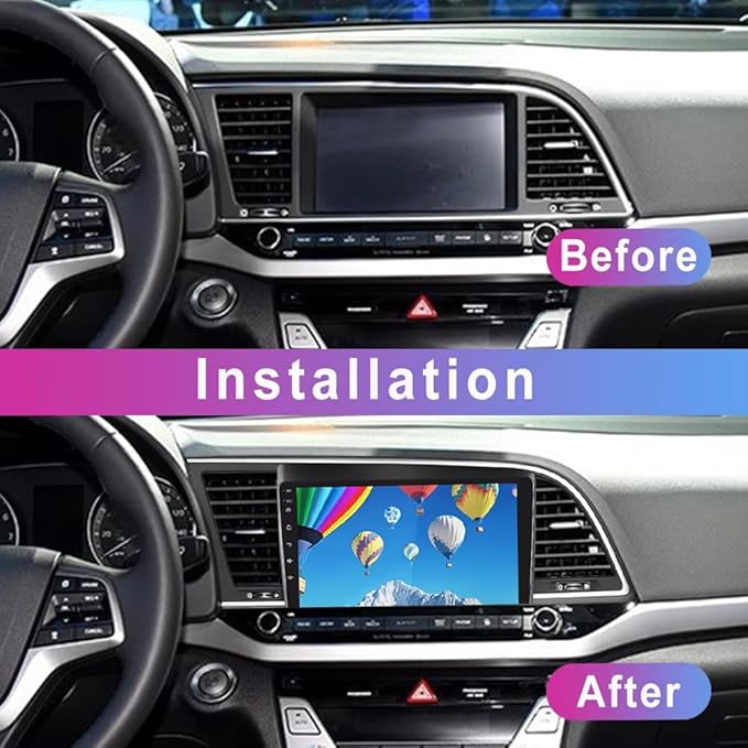 9Inch 2Din Installation Dash Kit Fits for Hyundai Elantra 2016-2019 Aftermarket Android Car Radio Stereo Mounting Fascia Panel