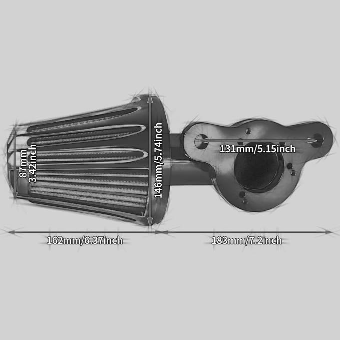 Motorcyle Air Cleaner Filter CNC 90° Forward-Facing Kit Fit for Harley Softail Touring Trike Sportster XL Dyna (Black Housing Red Element, A For Sportster XL 04-22)