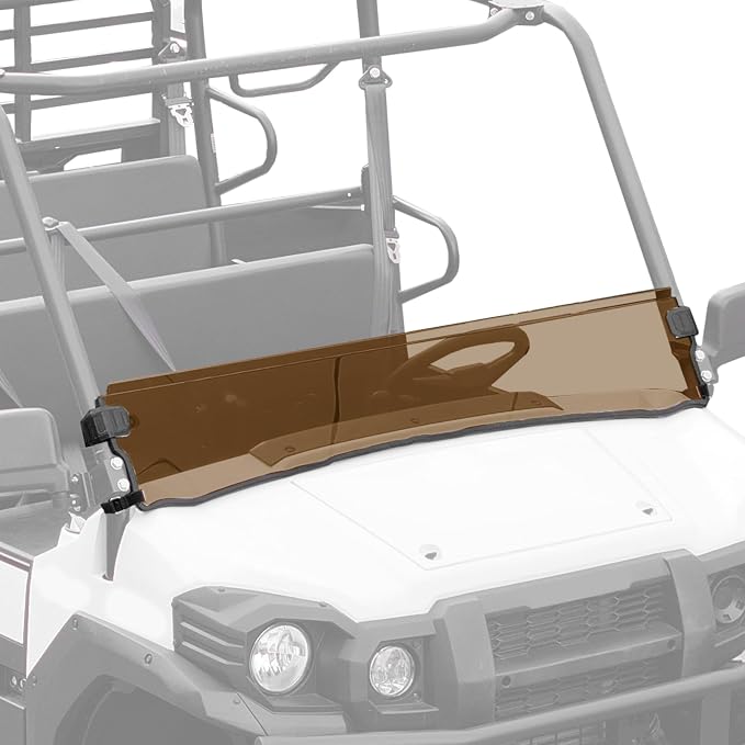 A & UTV PRO Front Dark Half Windshield for Kawasaki Mule Pro, Tinted Windshield for Kawasaki Mule Pro FXT DXT DX FX 2015-2025 Accessories