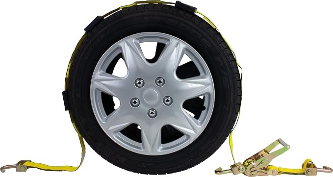 Mytee Products Over the Tire Ratchet Strap w/Swivel J Hooks & Rubber Pads