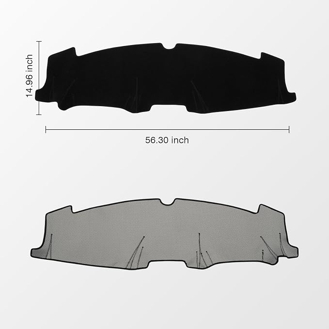KUST Black Dash Cover Compatible with Ford Bronco Sport 2021-2024 (Only fit Bronco Sport) Dashboard Cover Polyester Non-Slip Interior Accessories for Bronco Sport Custom Fit Dash Mat No Glare