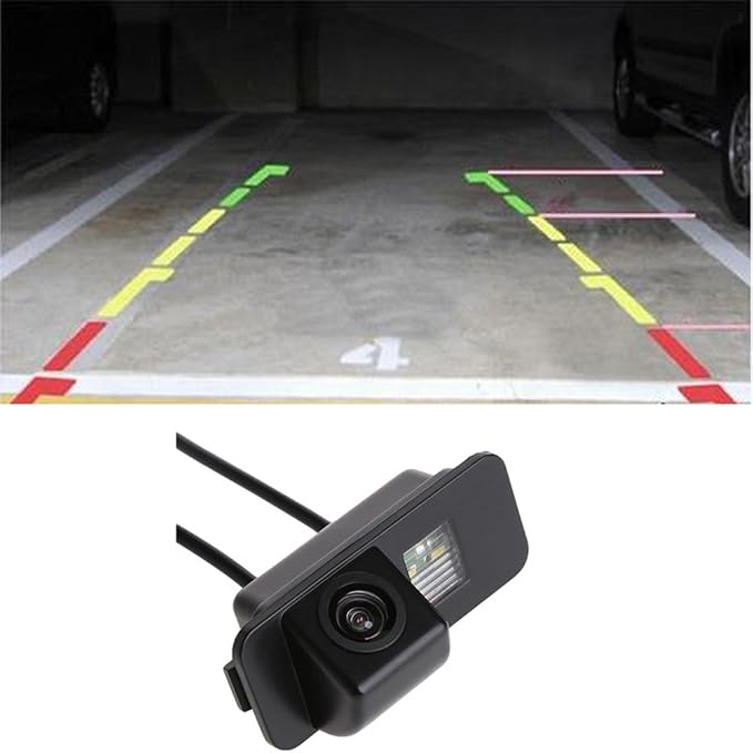 Waterproof Backup Camera Color Car Rear View Camera 170 Degree Viewing Angle License Plate with Night Vision for Ford Mondeo BA7 ab 2007/Focus II Facelift C/Kuga ab 2008/S-Max ab 2006