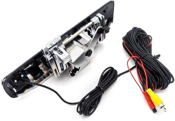 1280 * 720 Pixels HD Car Reverse Camera Trunk Handle with Switch Parking Rear View Backup Camera Night Vision Waterproof, Replacement for Isuzu D-MAX DMAX 2012-2014/2015-2018 (with 7-inch Monitor)