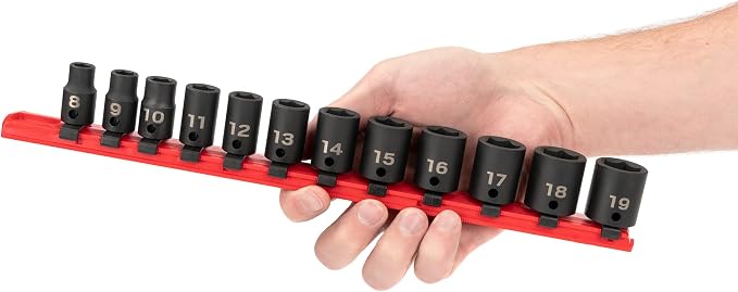 TEKTON 3/8 Inch Drive Impact Socket Set, 12-Piece | SID91102