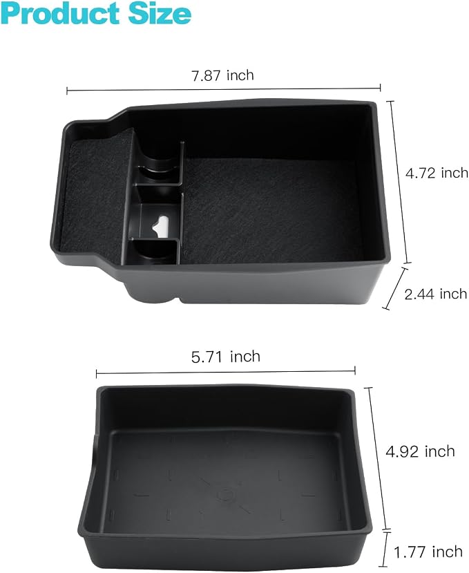 CDEFG 2Pcs for 2026 Mazda CX5 Center Console Organizer & Bottom Tray | for 2026 Mazda CX-5 (S/Select/Preferred/Premium/Premium Plus) Accessories Middle Console & Under Armrest Storage Tray