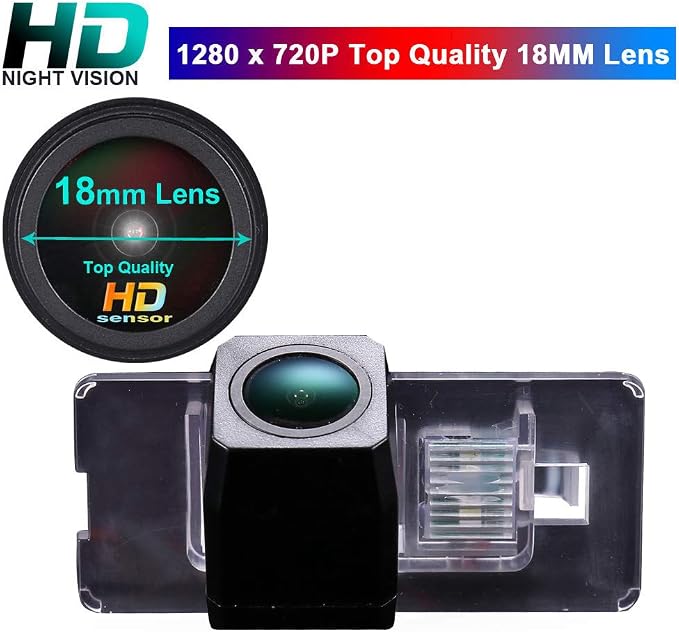 AHD IP68 1280Pixels 170° Rear View Reversing Camera Compatible with BMW E81 E87 F20 F21 /E63 E64/F12 F13/Z4 E85/E86/E89/Alfa Romeo/Fiat Croma/Grande Punto/Linea/Marea/Opel Astra/Corsa/Mini R55 R60 R61