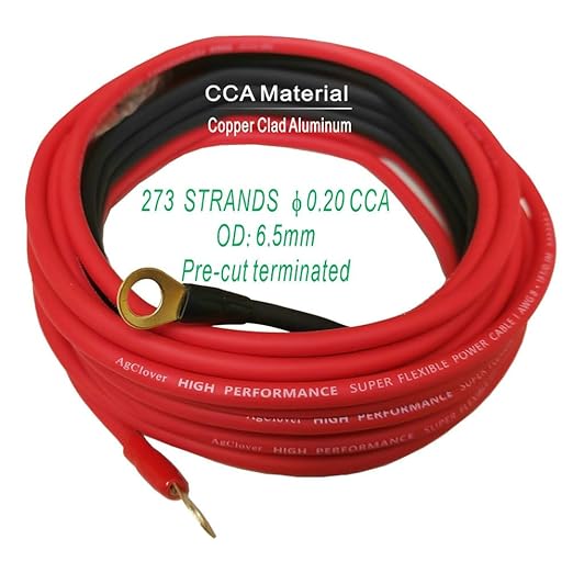 8 Gauge CCA Amplifier Wiring Kit 800W Power Handling Complete Amp Installation Kit for High-Performance Car Audio Systems, Delivers Clean Power to Subwoofers, Speakers & Head Units AGAK8