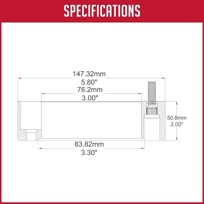 Wheel Accessories Parts 2 Pcs ATV UTV Wheel Spacers 4 on 110m 4x110mm 2.00 Inch Thick 76.2mm Hub M10 1.25 10x1.25 Thread Stud Fits Polaris ｜ Ranger ｜ Yamaha ｜ Kawasaki Can Am ｜ Bombardier ｜ Honda