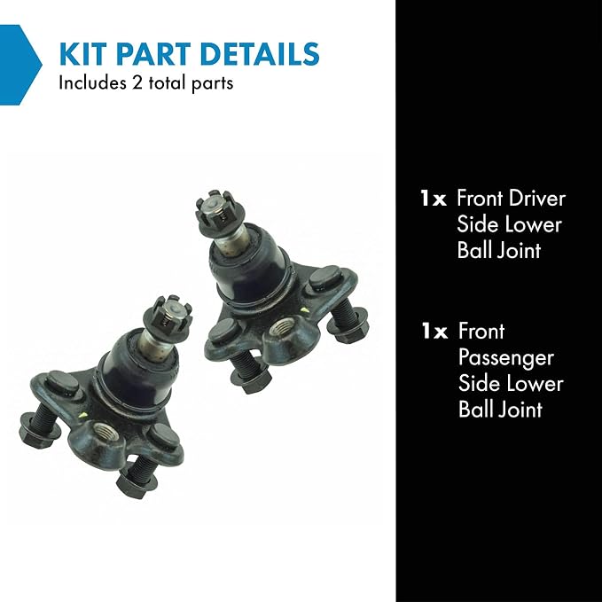 TRQ Front Lower Ball Joint Set Compatible with 2010-2011 Honda CR-V