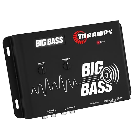 Taramps Big Bass DSP Car Audio Processor Deep Bass Enhancer with Adjustable Frequency and Sweep Controls Subwoofer Impact Booster for Powerful Car Audio Systems