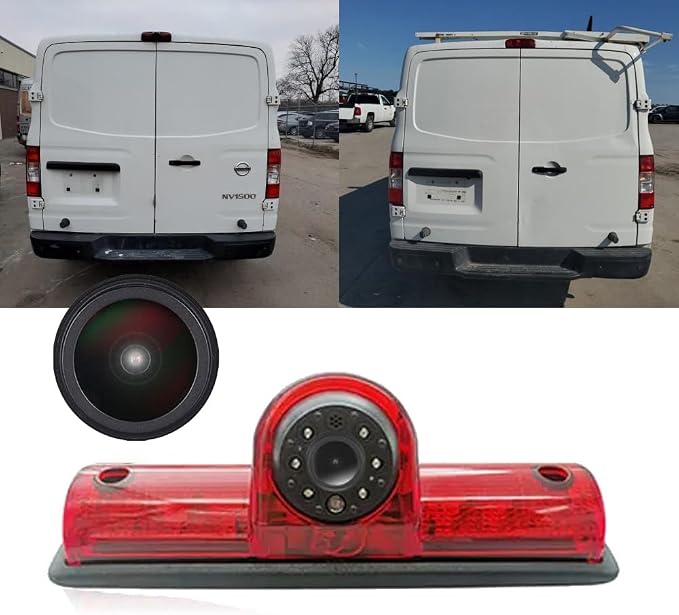 1280 * 720 Pixel Third Roof Brake Lamp Car Backup Camera Replacement for Nissan NV1500/2500/3500 S SV SL Cargo Vans Transporter 2011-2021 Waterproof Night Vision Reverse Parking Vehicle Camera