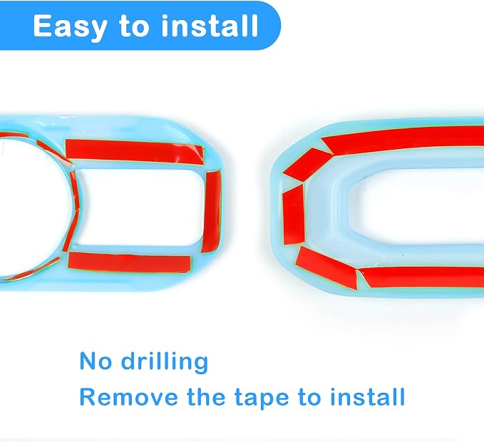 CheroCar 21PCS Full Set Interior Decoration Trim Kit for 2018-2021 Jeep Wrangler JL JLU & Gladiator JT Steering Button Frame, Air Conditioning Vent, Reading Light, Speaker (Light Blue)