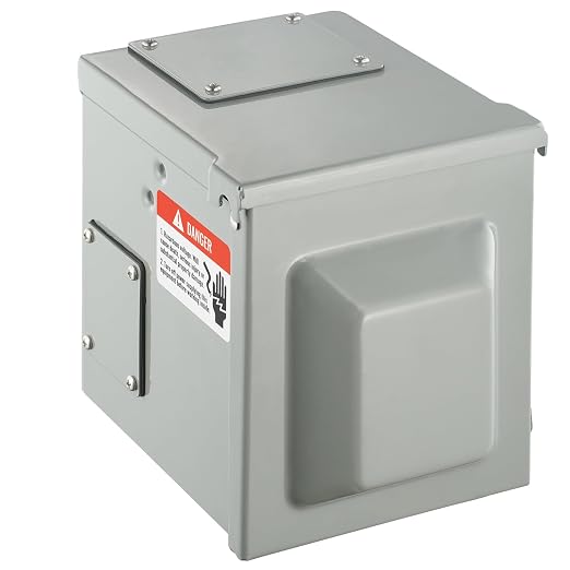 VEVOR 50 Amp RV Power Outlet Box, 125/250 Volt, Enclosed Lockable Outdoor RV Receptacle Box, NEMA 14-50R Weatherproof Electrical Panel, for RV Camper Trailer Motorhome Electric Car