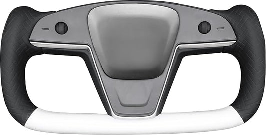 MEWANT Hand Stitched Tesla Model S Yoke Steering Wheel Cover Wrap for Tesla Model S 2021-2023 / Model X 2021-2023 Tesla Yoke Steering Wheel Accessories