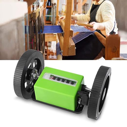 Roller Type Meter Counter, 6 Digits Meters Rolling Mechanical Length Counter for Measuring Textile, Printing, Artificial Leather