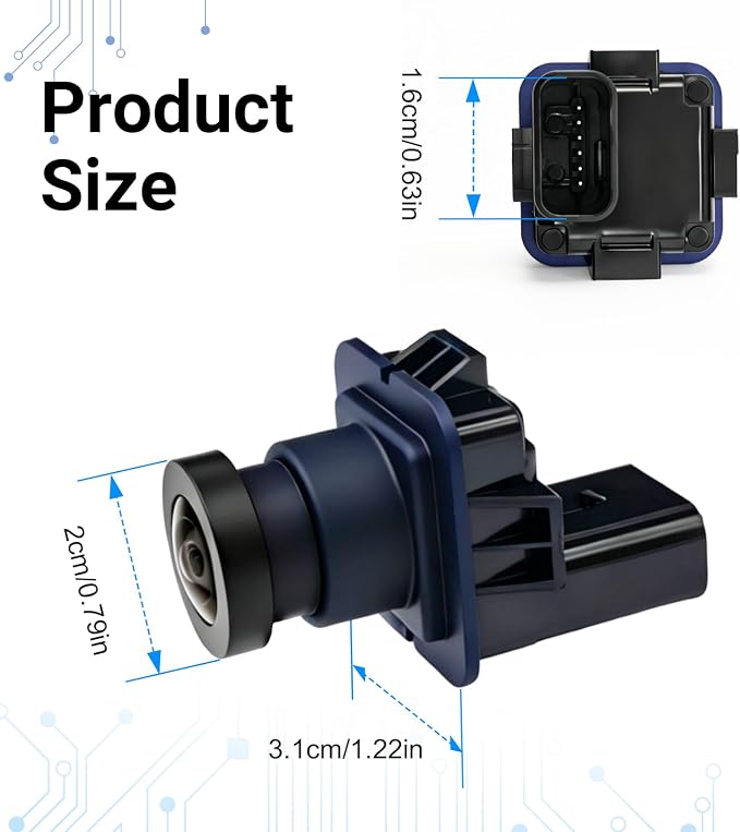 Rear Camera Parking Assist Rear View KB3Z-19G490-B Compatible with Ford Ranger 2019 2020 2021, 130° HD Night Vision Park Assist Rear View Camera Replace OE PAC504 FO1960185