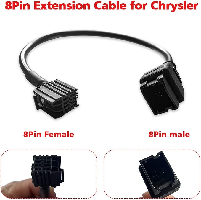 Obd2 Cable 12 8 Extension Adapter Cable for DS808 Maxisys MS905 MS906 MS908 Pro Maxisys Elite Scanner Tool, 12+8Pin Security Bypass Cable (2 PCS)