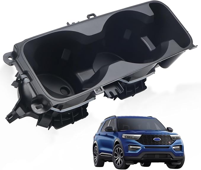 LB5Z-7813562-AB Center Console Cup Holder Fit for Ford Explorer 2020-2025 Replace LB5Z7813562AB (Without Wireless Charging)