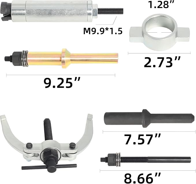 Injector Socket Cup Nozzle Tube Remover & Installer Tool Kit for Volvo D11 D13 D16 FM12 Mack MP7 MP8 MP10 Engine 9986174 88800387 88800513 88880210 88800467 88800457 9998253 88880054 88800102 9998688