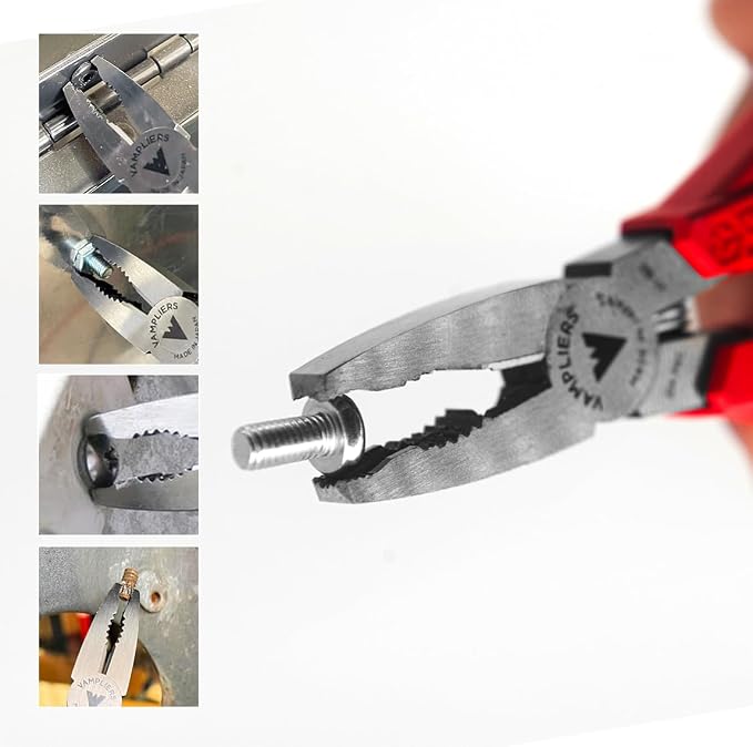 VAMPLIERS 6.25" Stripped Screw Extractor Pliers. Made in Japan. Time-Saving Screw Removal Tool Quickly Extracts Rusted, Stuck, Damaged Screws & Fasteners.