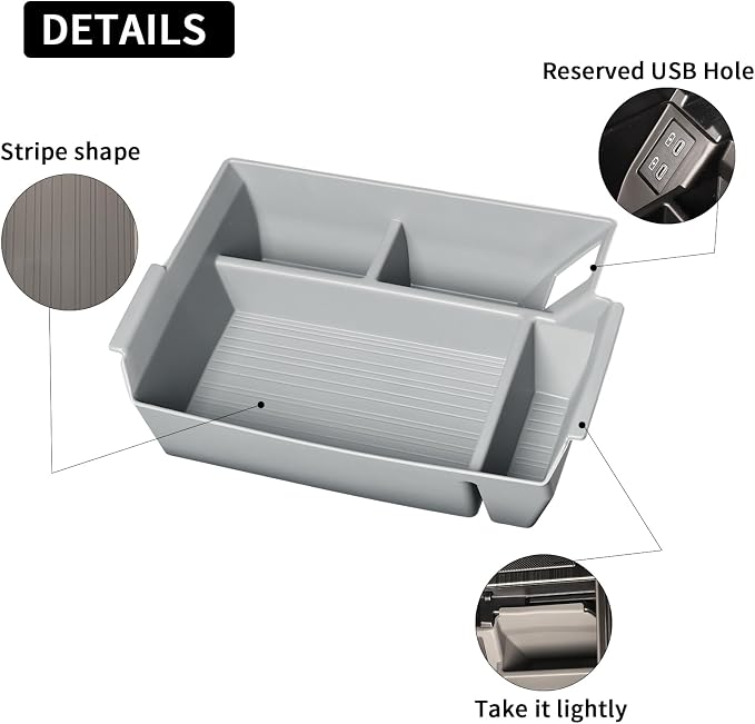 Compatible with 2026 Toyota Sienna accessories Center Console Organizer with Cup Holder, Lower Storage Box Accessory Lower Center Console Tray (Compatible with 2021-2026 Toyota Sienna, Gray)