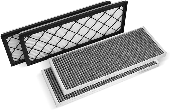4-Pack HEPA Cabin Air Filter Fits for Tesla Model Y 2026 2025 2024 2023 2022 2021 2020 Activated Carbon Cabin Air Intake Filter Replacement Model Y Car Accessories