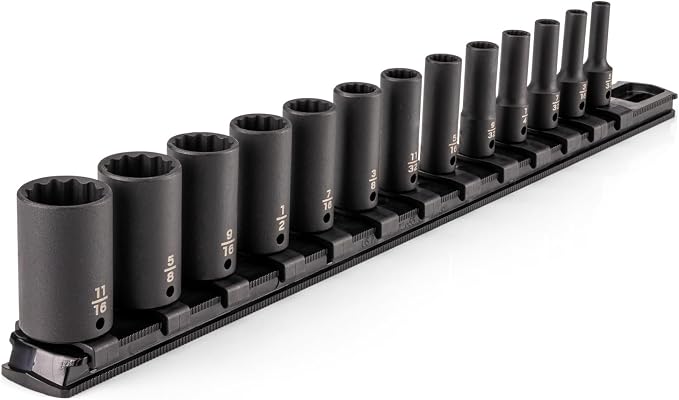 TEKTON 1/4 Inch Drive Impact Socket Set, 13-Piece | SID90111