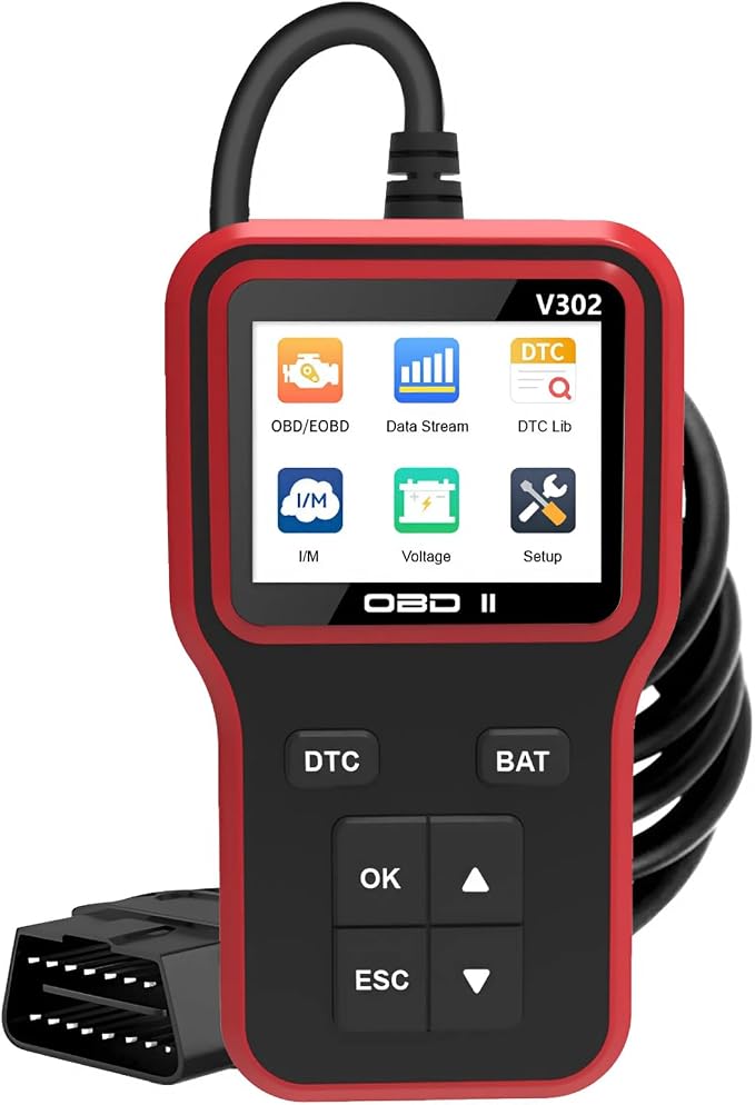 MMOBIEL OBD2 Scanner Diagnostic Tool - Car Code Reader for Check Engine Light, Reset, I/M Readiness, Freeze Frame, Mode 8 - Universal OBDII/EOBD Vehicle Diagnostic Scan Tool for All Cars