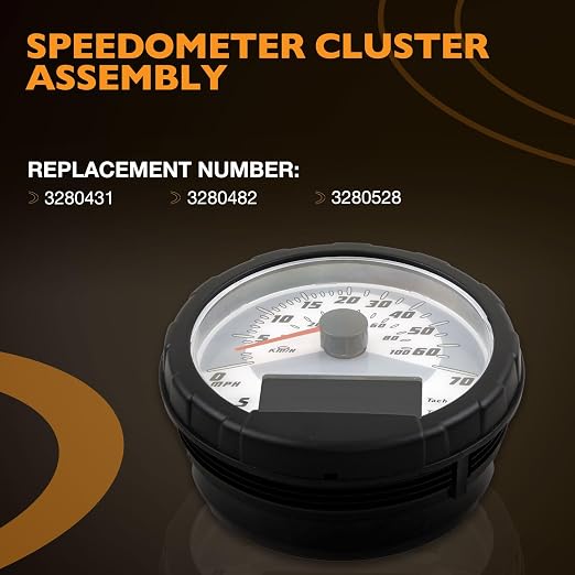 Speedometer Cluster Compatible with Polaris Sportsman 400, 450 500, 600, 700, 800, ATP 500 2004-2008, Gauge Cluster Replace#-3280431, 3280482, 3280528