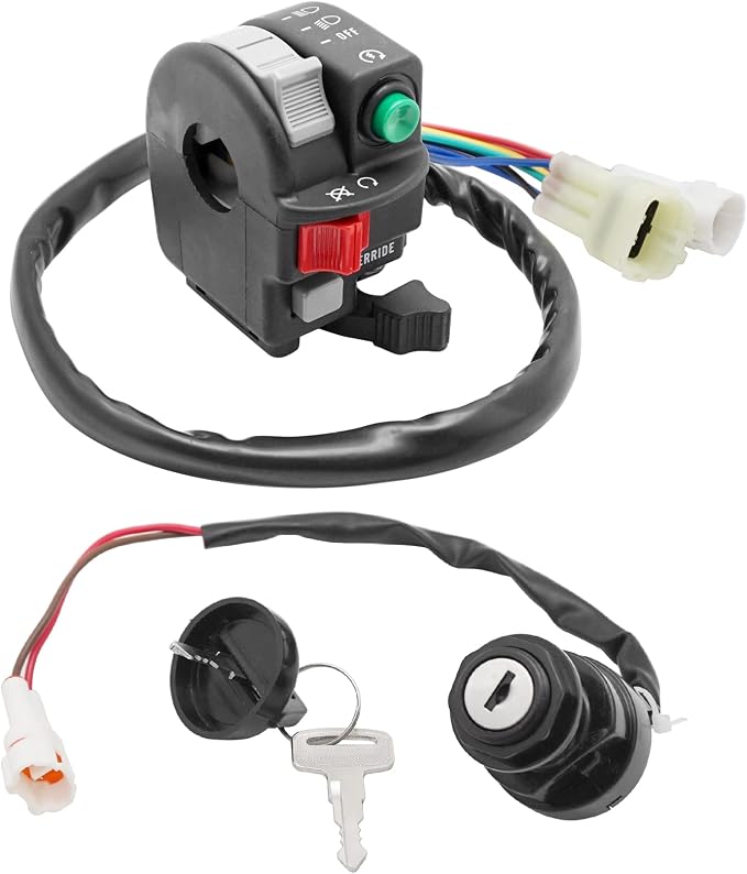 M MATI Start Stop Headlight Switch & Ignition Key Switch for Yamaha Grizzly-350-IRS 2007-2011 5KM-83972-00-00 5KM-83973-00-00 5LP-82510-00-00
