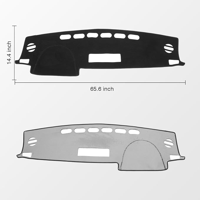 KUST Black Dash Cover Mat for Toyota RAV4 2013-2018 Left Hand Driving Non-Slip Center Console Dashboard Cover Interior for Toyota RAV4 Accessories Custom Fit Dash Mat Sunshade Windshield Glare