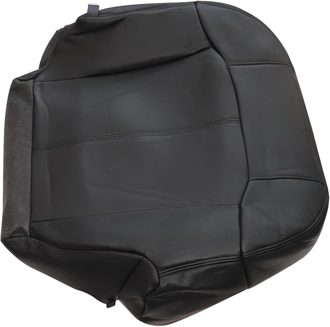 SecosAutoparts Driver & Passenger Side Bottom & Top Lean Back & Armrest Black Leather Seat Covers Compatible with Chevy Silverado Compatible with GMC Sierra 1999 2000 2001 2002