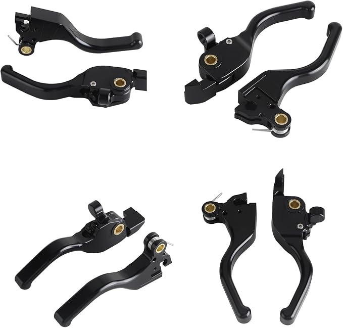 3 Finger 5.9" CNC Shorty Hand Control Lever Kit Brake Clutch Levers Fit for Harley Touring Road Glide CVO, FLTRXSE, FLTRXSTSE, FLTRX 2024-2025