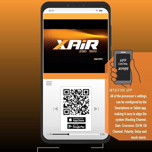 Banda Audioparts X AIR Series Digital Signal Processor, 32bit/96khz, Bluetooth and APP Control, 19 Band EQ, 2 Input (X6 AIR)