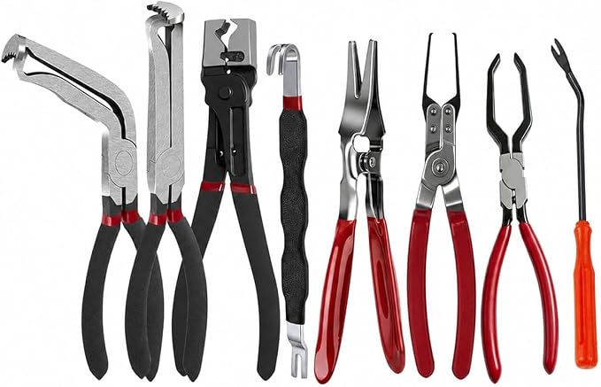 8 PCS Electrical Disconnect Pliers - Fuel Line Disconnect Tool Set, Automotive Electrical Terminal Connector Separator Removal Tool