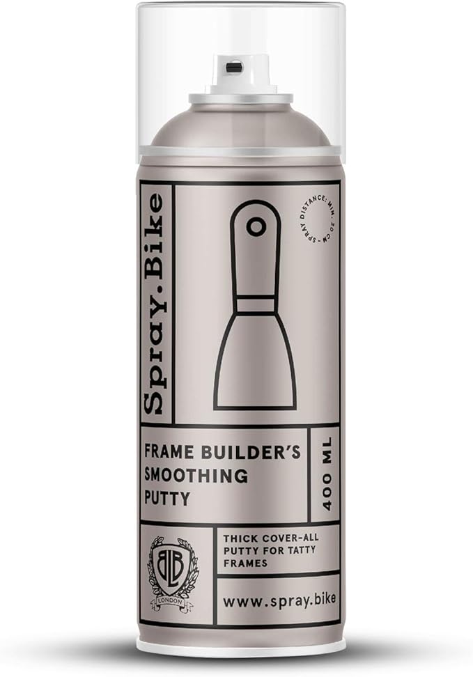 Spray.Bike Frame Builder's Smoothing Filler Spray Paint | Metal Repair Putty for Bike Painting & Repair | Easy Use, Durable, Requires Only 1 Coat | Bike Repair Tools | Gray Spray Putty, 400ml