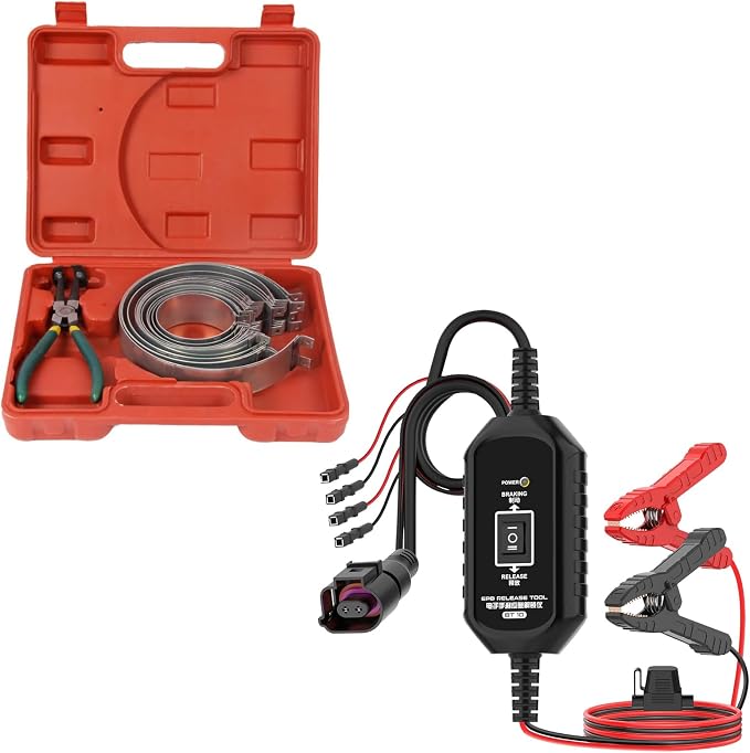 Piston Ring Compressor Tool 14 Pcs & EPB Emergency Release Tool Bundle