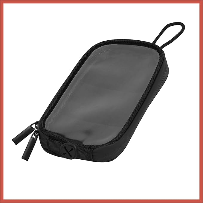 ACROPIX Universal 7'' Magnetic Tank Bag with Headphone Hole PU Leather Waterproof Motorbike Saddlebag for Motorcycle Car Parts