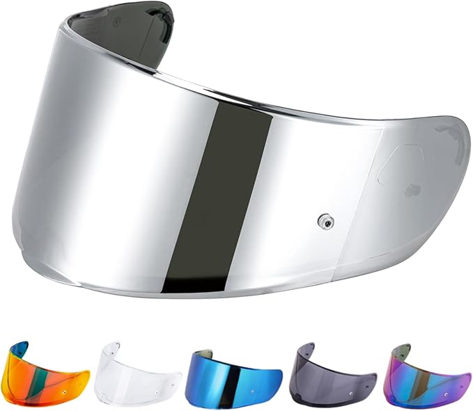 Helmet Visor Shield for SEDICI Strada II and Strada 3 /FF397/FF801Motorcycle Helmets Visor (Chrome Silver)