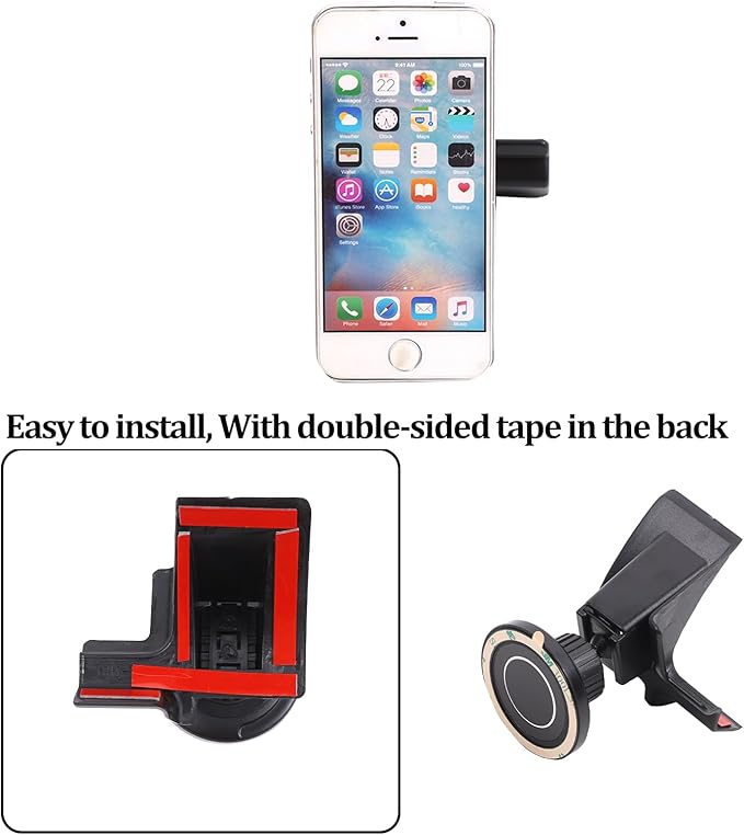 HAPPYHORSE Car Phone Mount Compatible with Toyot@ 86/Subaru BRZ 2022-2024 Car Central Control Right Side Mobile Phone Bracket Phone Holder Phone Mount with Self-Adhesive Base Accessories (Type C)